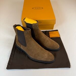 Tod’s Brown Leather Tronchetto Boots Size 7.5UK/9.5US Brand New In Box MSRP $795